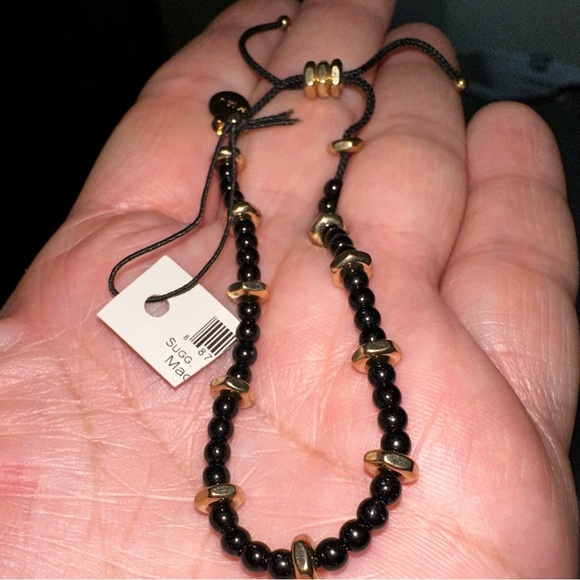 Marc by Marc Jacob’s tiny beaded bracelet with gold and black beads - Picture 4 of 4